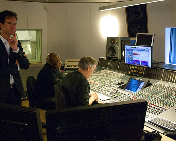 Lucius A. Hemmer, John Davis und Roland Häring im Streetlife Studio (v.l.)