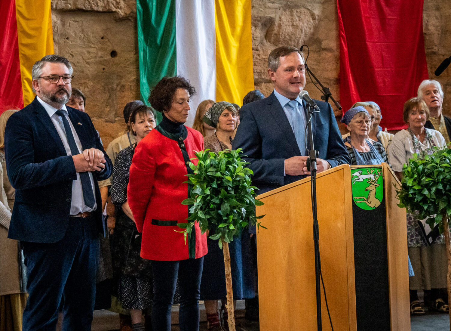 20. Jubiläum der Partnergemeinden Cadolzburg & Le Palais-sur-Vienne - Die Bürgermeister Bernd Obst & Ludovic Géraudie